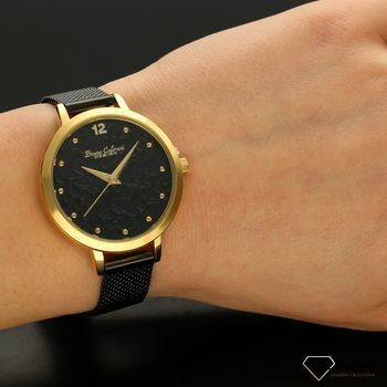 Zegarek damski Bruno Calvani BC2532 'Stylowa czerń' Zegarek damski w idealnym i modnym połączeniu kolorów. Czarny i złoty to kolory które zawsze świetnie się prezentują i elegancko wyglądają na kobiecym nadgarstku (1).jpg
